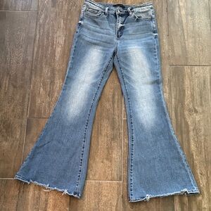 Flying Monkey Vintage Blue High Rise Super Flare Jeans